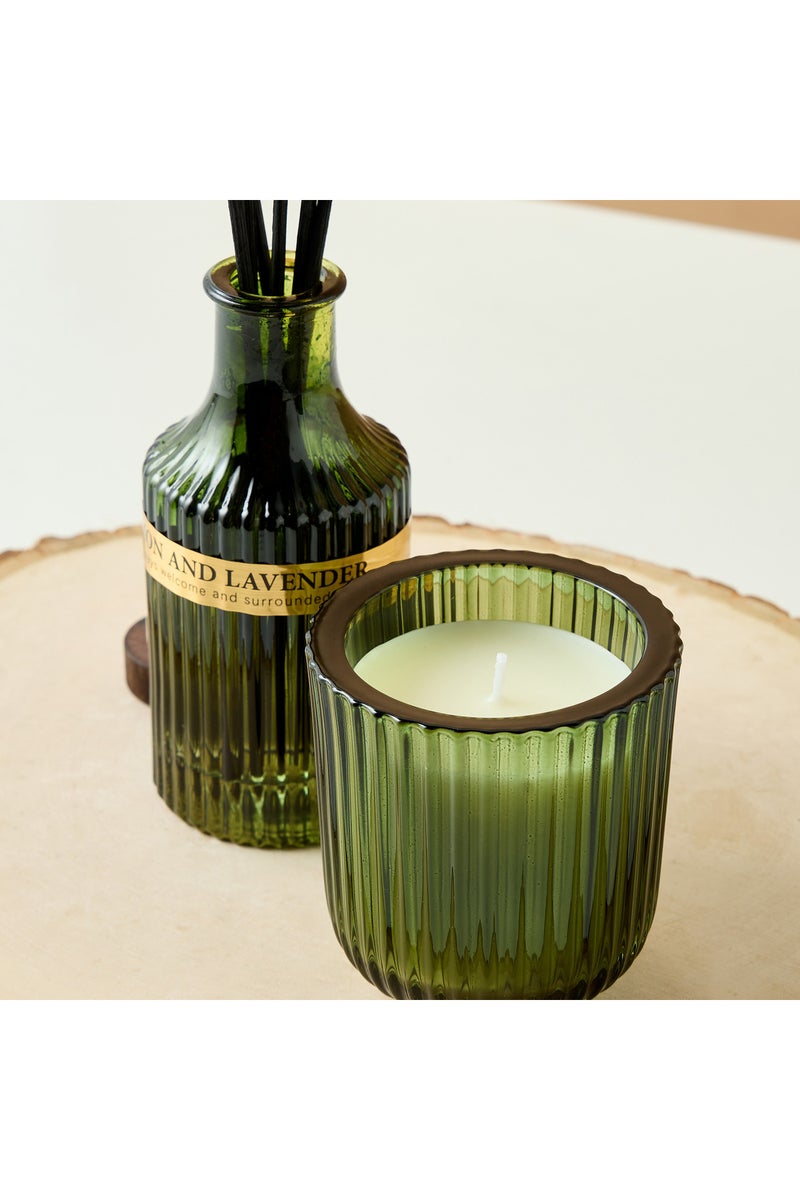 Lemon and Lavender Reed Diffuser and Candle Gift Set - Image 3